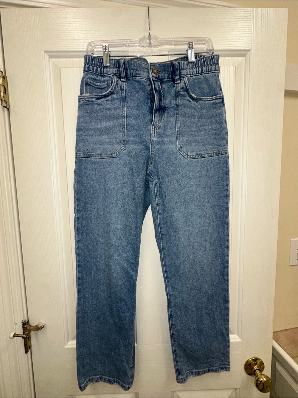 Sincerely Jules straight leg elastic waist jeans size 9 /29
